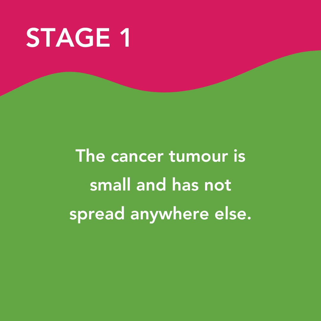 The stages of cancer diagnosis stage 1